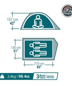 چادر کوهنوردی دو نفره کچوا مدل MH100